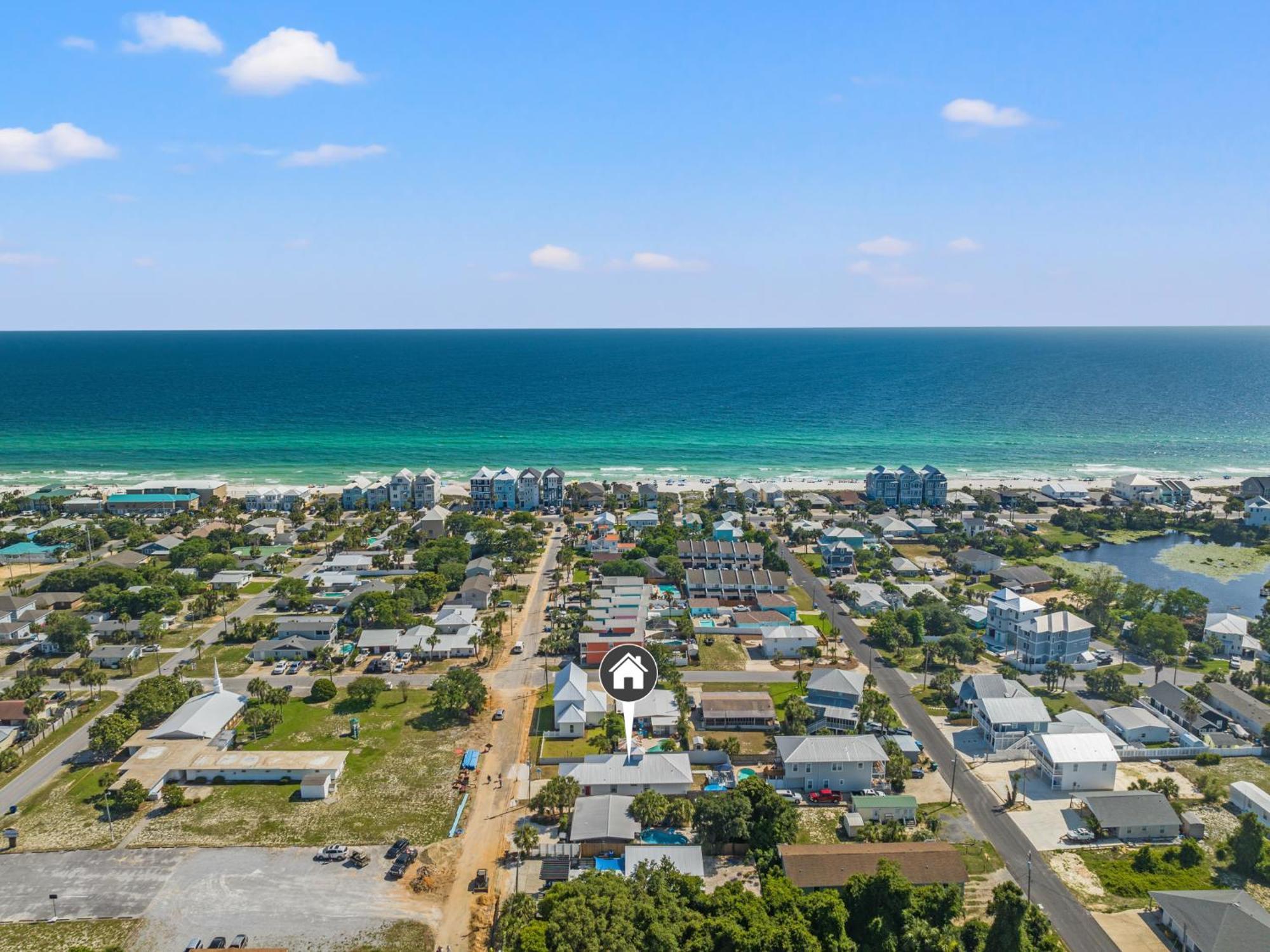 Charming 3/2 Beach House W/ Pool & Golf Cart Included - 1 Min Walk To Beach Villa Panama City Beach Exterior photo